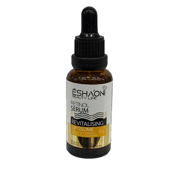 eshaoni-beauty-line-retinol-serum-2-percent-in-squalane-30ml1 سرم رتینول ایشونی بیوتی لاین 2% در اسکوالان 30 میلیلیتر، ضد چروک، جوانکننده، بازسازیکننده و آبرسان پوست صورت