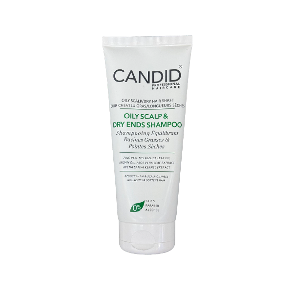 candid-oily-scalp-dry-ends-shampoo شامپو پوست سر چرب و ساقه موی خشک کاندید | حاوی زینک PCA، آرگان و آلوئهورا