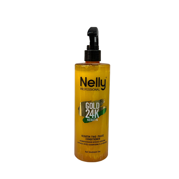 nelly-gold-24k-keratin-two-phase-conditioner نرمکننده دو فاز کراتینه نلی گلد 24K | مناسب مراقبت و احیای مو