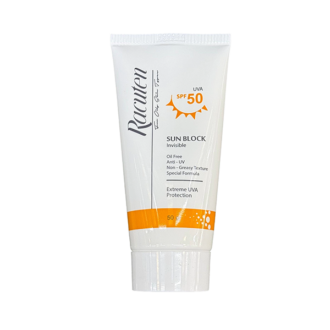 ضد آفتاب بی‌رنگ راکوتن SPF50 پوست چرب و مختلط 50 میلی‌لیتر، فاقد چربی با بافت سبک، جذب سریع و محافظت بالا در برابر اشعه‌های مضر خورشید.