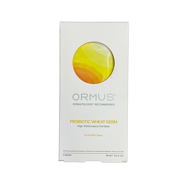rmus-probiotic-wheat-germ-gel-mask-90ml ماسک ژل پروبیوتیک جوانه گندم اورموس ۶ ساشه ۹۰ میلیلیتر، ماسک آبرسان و نرمکننده انواع پوست