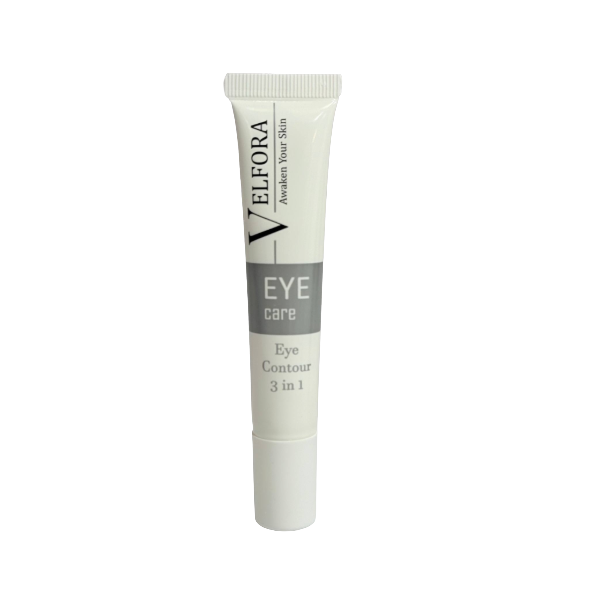 VELFORA-Eye-Contour-3-in-1-Eye-Cream کرم دور چشم سه کاره ولفرا مدل VELFORA Eye Contour 3 in 1 برای مراقبت از تیرگی، پف و خطوط اطراف چشم
